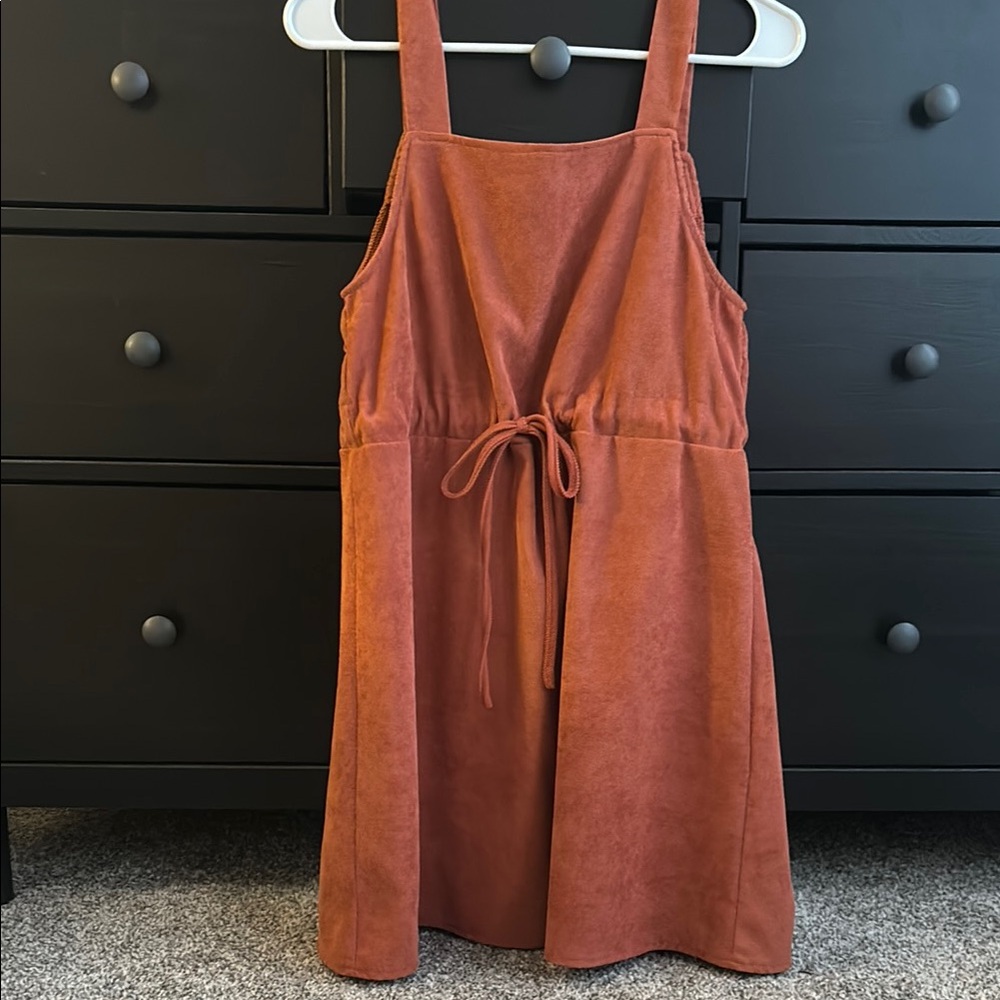 Rust Orange Suede Dress